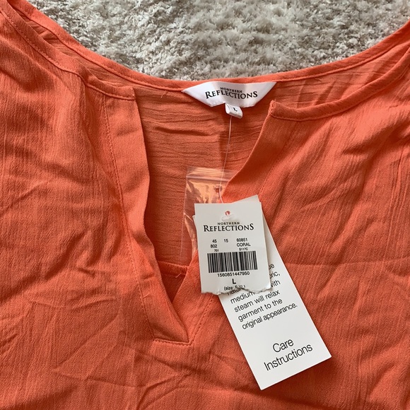 Orange/Coral Tunic Top - Picture 2 of 4